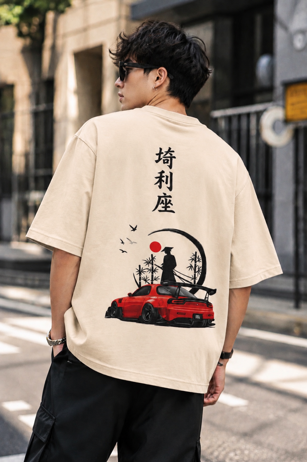 Samurai Drive” Oversized Tee