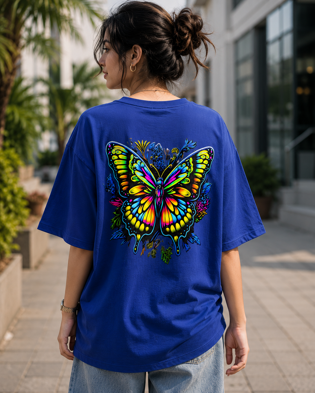 Neon Drip Butterfly Tee