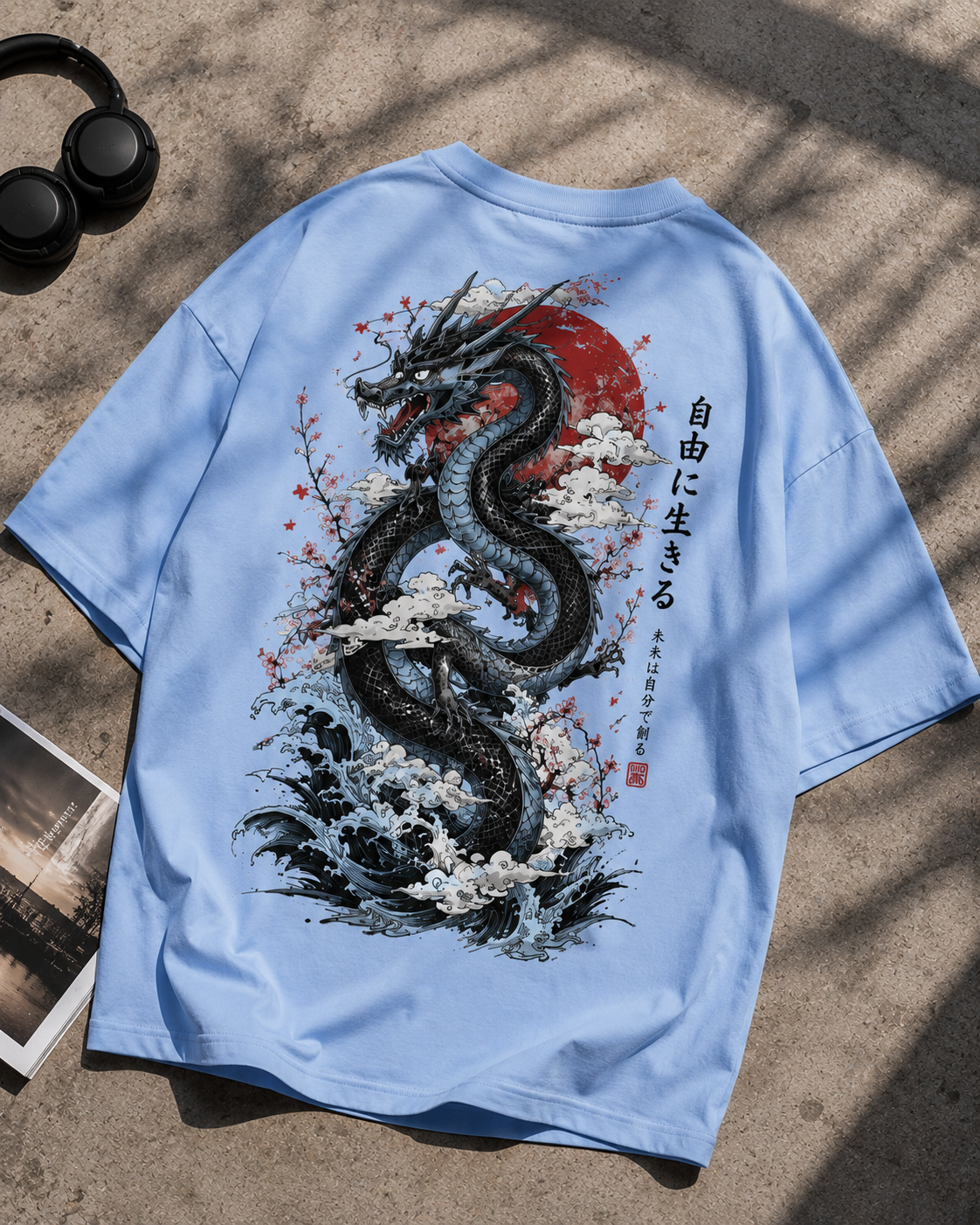 Sun & Waves Dragon Tee