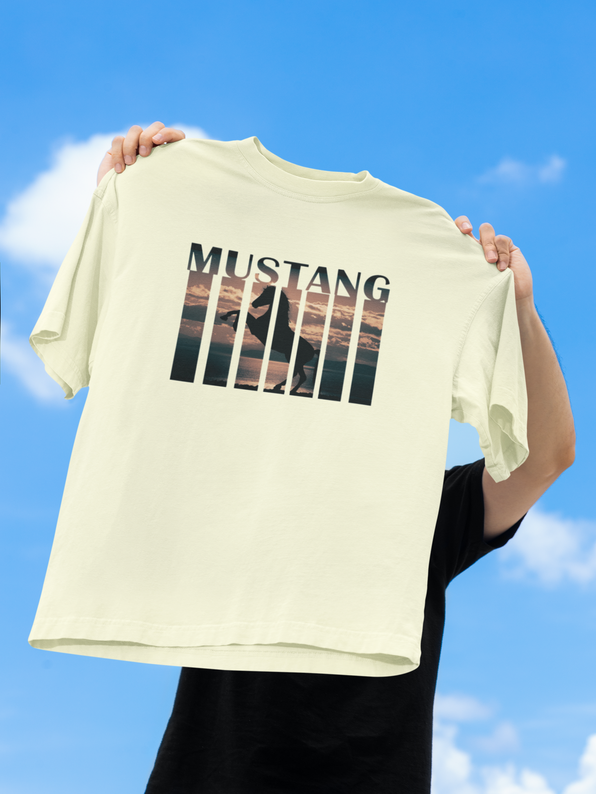 Mustang Scenic Graphic Oversized Tee - 240 GSM