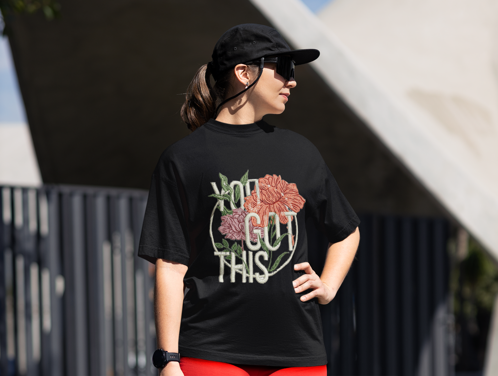 Floral Motivation” Oversized Tee Floral